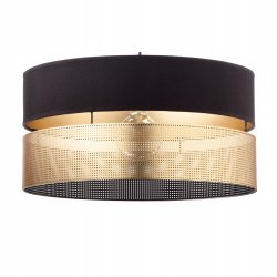 Nowoczesny czarno-złoty abażur XXL do lamp wiszących stojących 40 cm