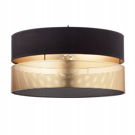 Nowoczesny czarno-złoty abażur XXL do lamp wiszących stojących 40 cm