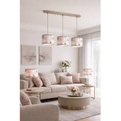 ABAŻUR WALEC DO LAMPY WISZĄCEJ STOJĄCEJ KINKIETU KWIATY KASZMIR E27 30 cm