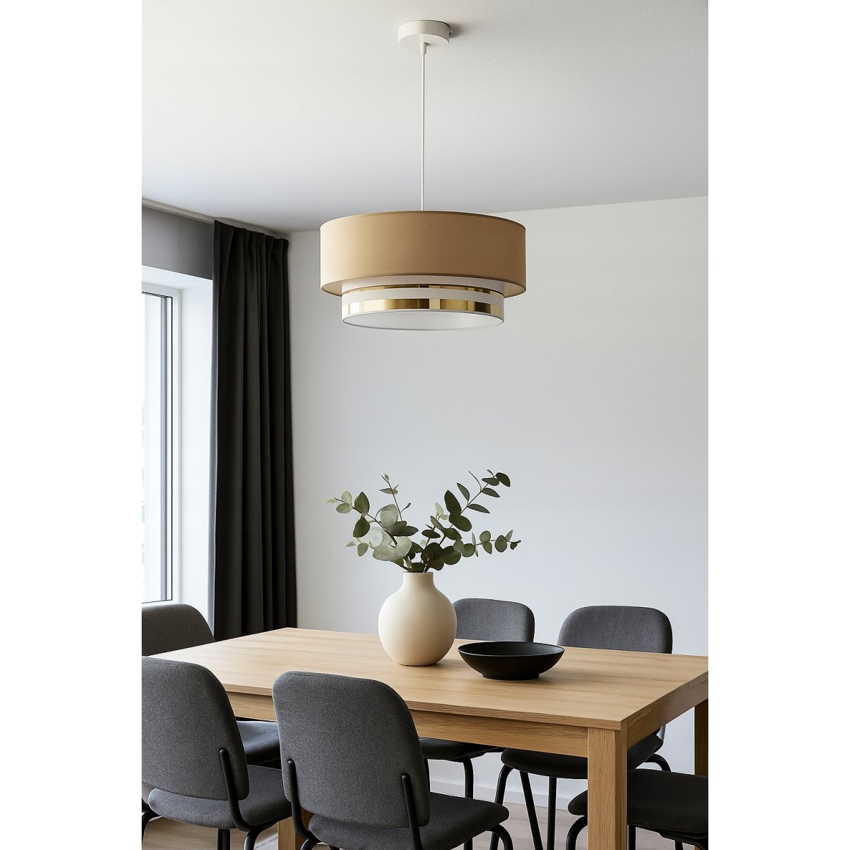 ABAŻUR XXL KLOSZ DO LAMP WISZĄCYCH STOJĄCYCH TORT PODWÓJNY DUŻY ZŁOTY E27