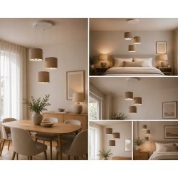 ABAŻUR KLOSZ DO LAMP WISZĄCYCH STOJĄCYCH E27 KASZMIR KLASYCZNY ABAŻUR