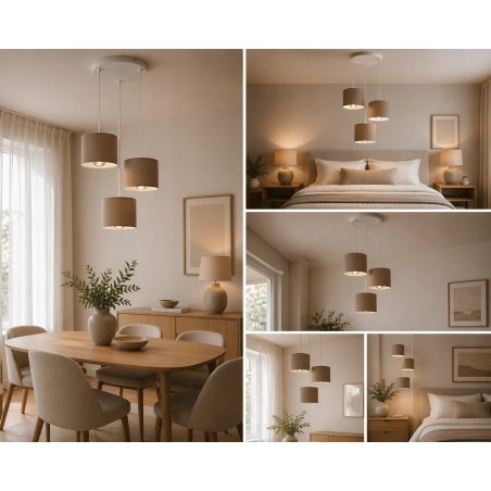 ABAŻUR KLOSZ DO LAMP WISZĄCYCH STOJĄCYCH E27 KASZMIR KLASYCZNY ABAŻUR