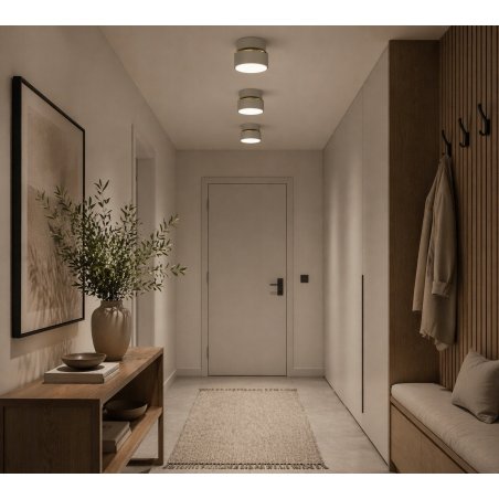 LAMPA SUFITOWA PLAFON OZDOBNY LED GX53 POLSKA NOWOCZESNA BIAŁA LAMPA