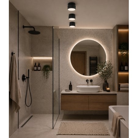 LAMPA SUFITOWA PLAFON OZDOBNY LED GX53 POLSKA NOWOCZESNA BIAŁA LAMPA
