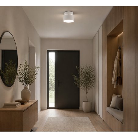 LAMPA SUFITOWA PLAFON OZDOBNY LED GX53 POLSKA NOWOCZESNA BIAŁA LAMPA