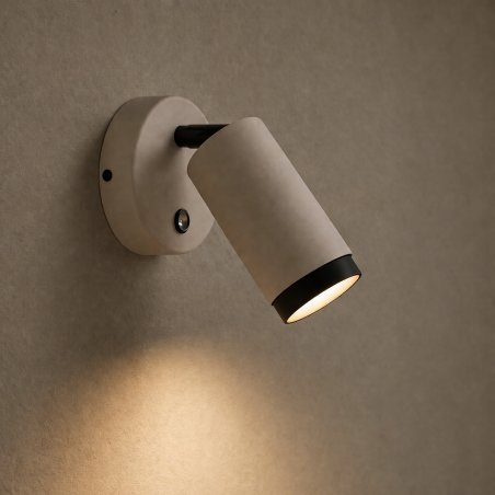 KINKIET ŚCIENNY RUCHOMY LAMPA ŚCIENNA SPOT GU10 LED JASNY KASZMIR CZARNY