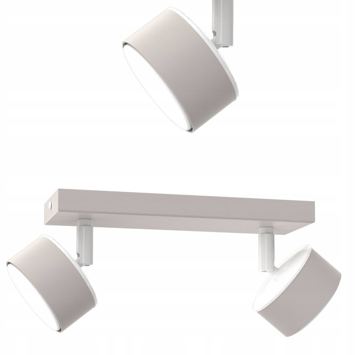 PLAFON SUFITOWY SPOT REFLEKTOR JASNY KASZMIR BIAŁY GX53 LISTWA SUFITOWA LED