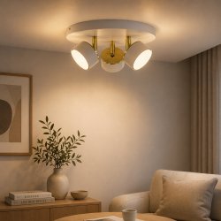 PLAFON SUFITOWY SPOT REFLEKTOR JASNY KASZMIR ZŁOTY GX53 OKRĄGŁY SUFITOWA