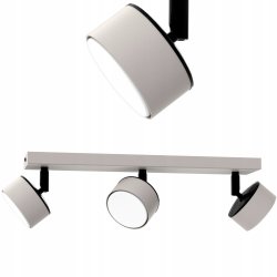 PLAFON SUFITOWY SPOT REFLEKTOR JASNY KASZMIR CZARNY GX53 LISTWA SUFITOWA