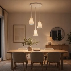 ABAŻUR KLOSZ DO LAMPY WISZĄCEJ KINKIETU PAJĄKA E27 STOŻEK JASNY BEŻ KREMOWY