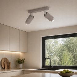 KINKIET ŚCIENNY RUCHOMY LAMPA ŚCIENNA SPOT GU10 LED JASNY KASZMIR BIAŁY