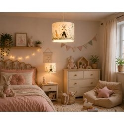 Dziecięca lampa sufitowa Leśna Przygoda z pastelowymi abażurami Spider Led