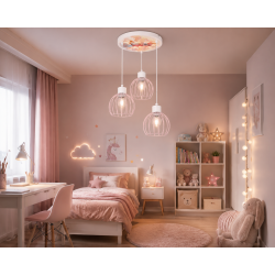 DZIECIĘCA LAMPA SUFITOWA WISZĄCA JEDNOROŻEC LED POLSKA LAMPA E27 UNICORN