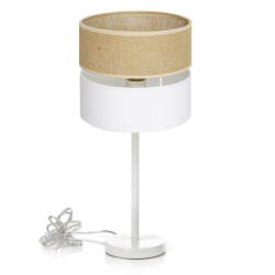 LAMPKA NOCNA STOŁOWA JUTA BOHO JUTOWA DUO BIURKOWA