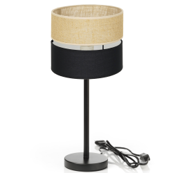 LAMPKA NOCNA STOŁOWA JUTA BOHO JUTOWA DUO BIURKOWA