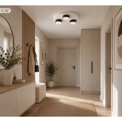 Lampa sufitowa 3-punktowa jasny kaszmir | Plafon do salonu