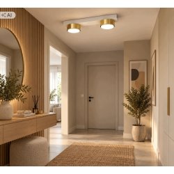 Lampa sufitowa 3-punktowa jasny kaszmir | Plafon do salonu