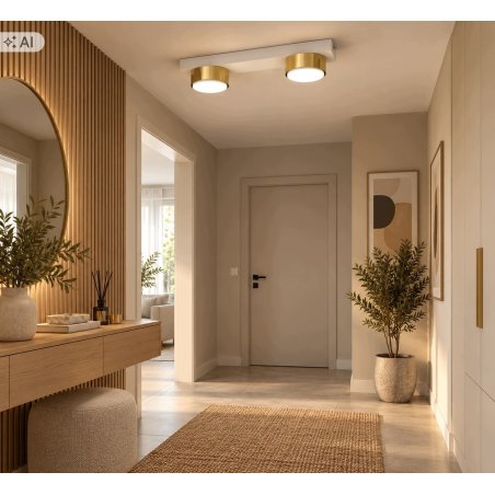 Lampa sufitowa 3-punktowa jasny kaszmir | Plafon do salonu