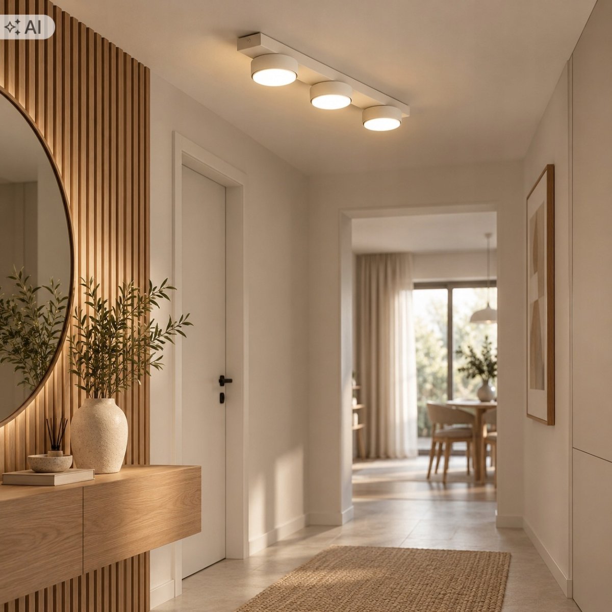 Lampa sufitowa 2-punktowa jasny kaszmir – nowoczesny plafon