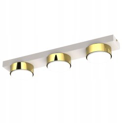 LAMPA SUFITOWA PLAFON LED LOFT GX53 JASNY KASZMIR LISTWA ZŁOTA 3pkt