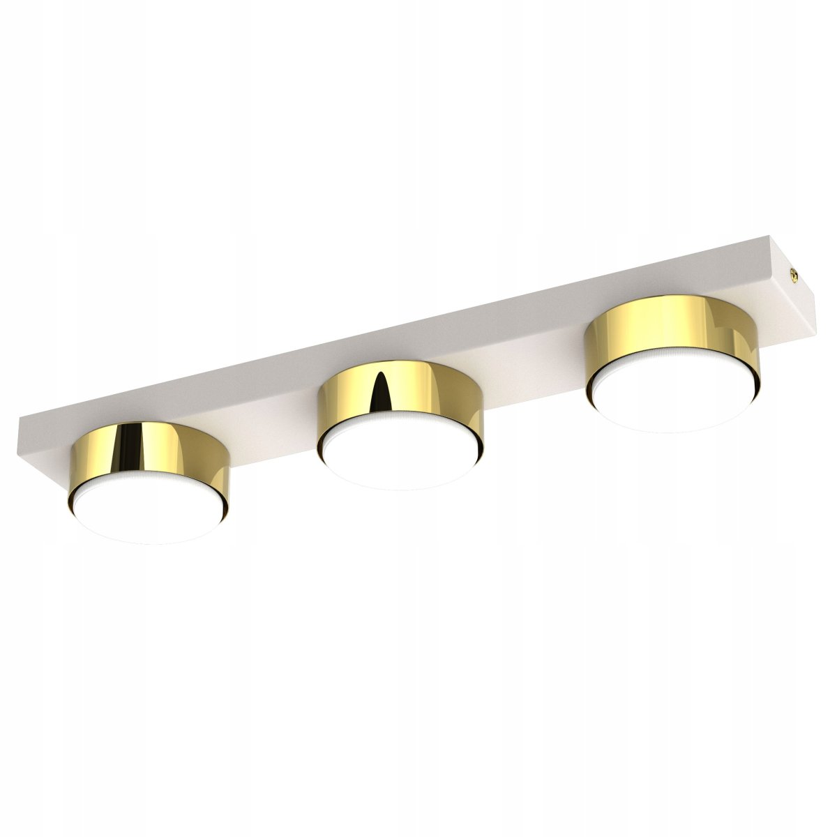 LAMPA SUFITOWA PLAFON LED LOFT GX53 JASNY KASZMIR LISTWA ZŁOTA 3pkt