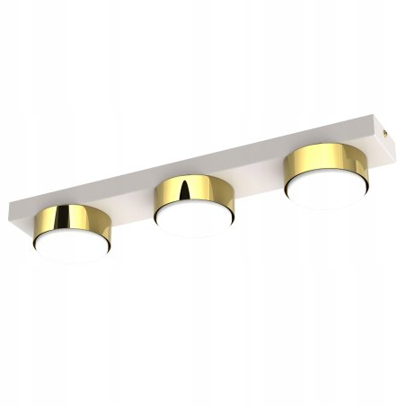 LAMPA SUFITOWA PLAFON LED LOFT GX53 JASNY KASZMIR LISTWA ZŁOTA 3pkt