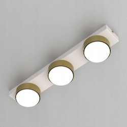 LAMPA SUFITOWA PLAFON LED LOFT GX53 JASNY KASZMIR LISTWA ZŁOTA 3pkt