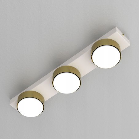 LAMPA SUFITOWA PLAFON LED LOFT GX53 JASNY KASZMIR LISTWA ZŁOTA 3pkt