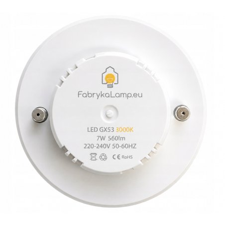 ŻARÓWKA LED GX53 7W 560LM BIAŁA CIEPŁA 3000K LEDOWA