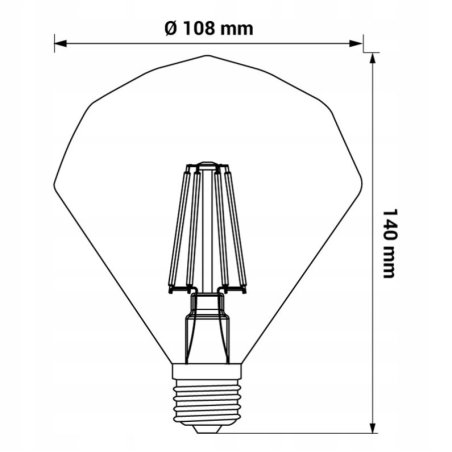 OZDOBNA DEKORACYJNA ŻARÓWKA LED E27 CRYSTAL 4W
