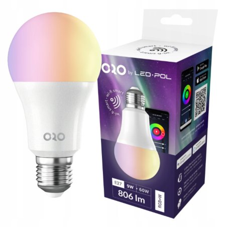 ŻARÓWKA LED E27 806LM 9W WIFI KOLORY APLIKACJA