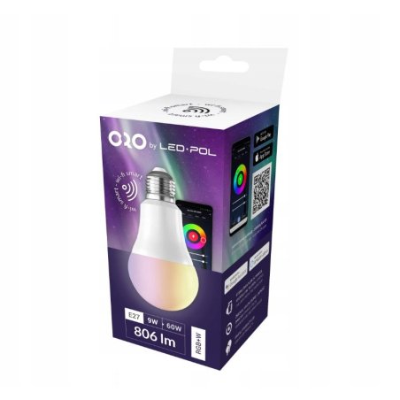 ŻARÓWKA LED E27 806LM 9W WIFI KOLORY APLIKACJA