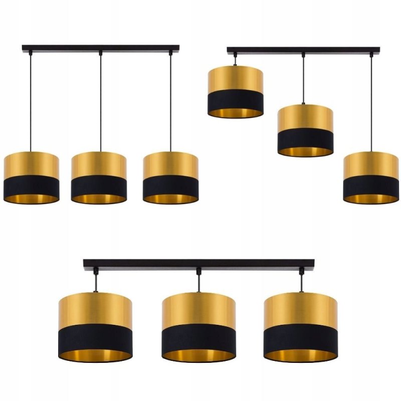 LISTWA LAMPA WISZĄCA SUFITOWA ABAŻUR ZŁOTO GOLD
