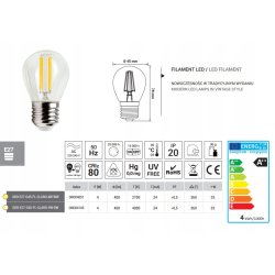 ŻARÓWKA LED E27 400LM 4W=35W DW NEUTRALNE ŚWIATŁO