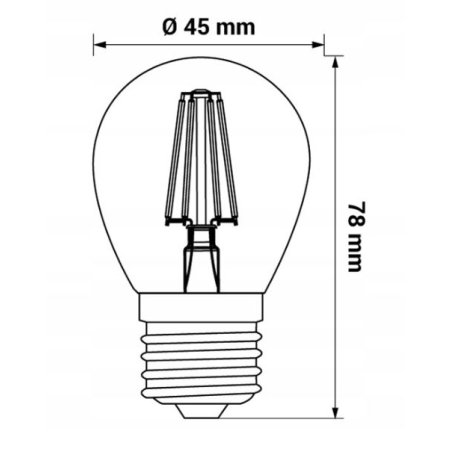 ŻARÓWKA LED E27 400LM 4W=35W WW CIEPŁE ŚWIATŁO