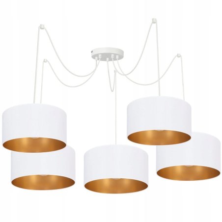 GOLD LAMPA WISZĄCA SUFITOWA ABAŻUR SPIDER PAJĄK