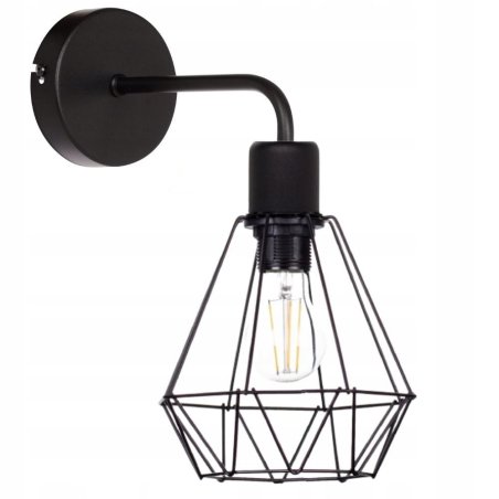 LAMPA NOCNA KINKIET ŚCIENNY METAL DIAMENT LOFT LED