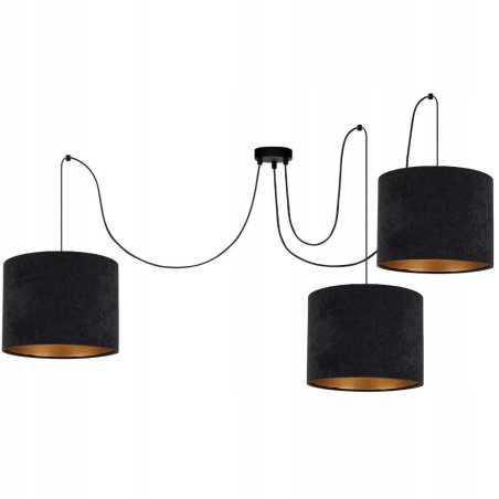 LAMPA WISZĄCA SUFITOWA ŻYRANDOL PAJĄK ZAMSZ SPIDER WELUR LED