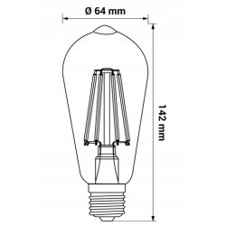 OZDOBNA DEKORACYJNA ŻARÓWKA LED E27 CIEPŁE ŚWIATŁO