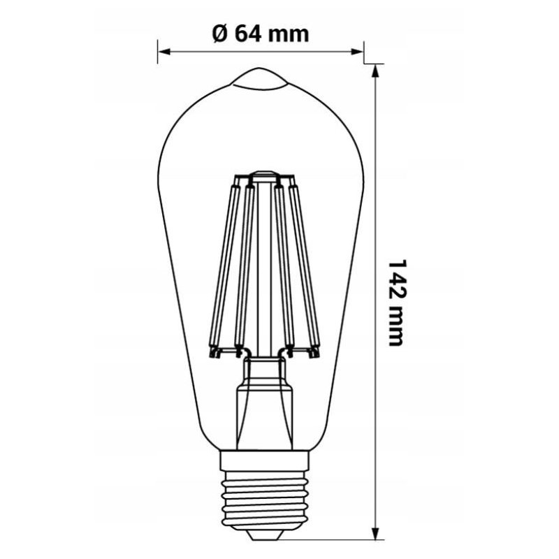 OZDOBNA DEKORACYJNA ŻARÓWKA LED E27 CIEPŁE ŚWIATŁO