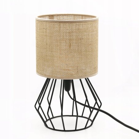 LAMPKA NOCNA STOŁOWA ABAŻUR JUTA DIAMENT E27 MINI