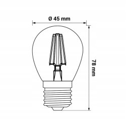 ŻARÓWKA LED E27 CLARO 4W 400lm NEUTRALNE ŚWIATŁO DO LAMPKI NOCNEJ KINKIETU