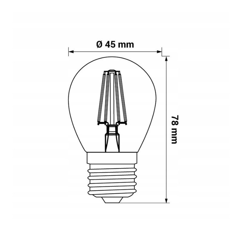 ŻARÓWKA LED E27 CLARO 4W 400lm NEUTRALNE ŚWIATŁO DO LAMPKI NOCNEJ KINKIETU