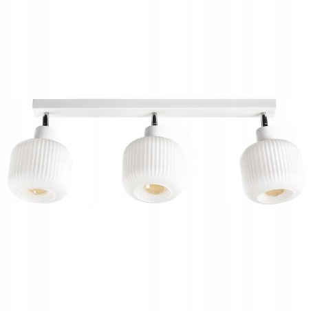 LAMPA SUFITOWA PLAFON SUFITOWY KLOSZ SZKLANY RYFLOWANY BECZKA PRĄŻKI E27 CHROM