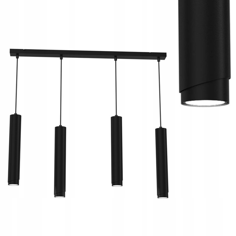ŻARÓWKA LED GU10 520 LM 6,5W DW NEUTRALNE ŚWIATŁO CZARNA ZESTAW 10 SZTUK