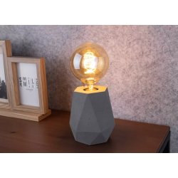 Lampa Stołowa Beton Diament Szary