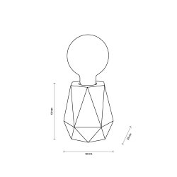 Lampa Stołowa Beton Diament Biały
