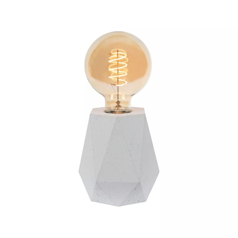 Lampa Stołowa Beton Diament Biały