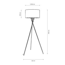 Lampa Podłogowa Hugo E27 Satyna