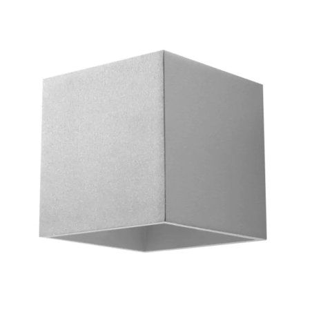 LAMPA KINKIET ŚCIENNY LED KWADRAT G9 LOFT SREBRNY